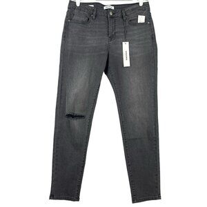 VIGOSS Womens Black Denim Jeans 29 Marley Distressed Skinny Mid Rise Stretch NWT